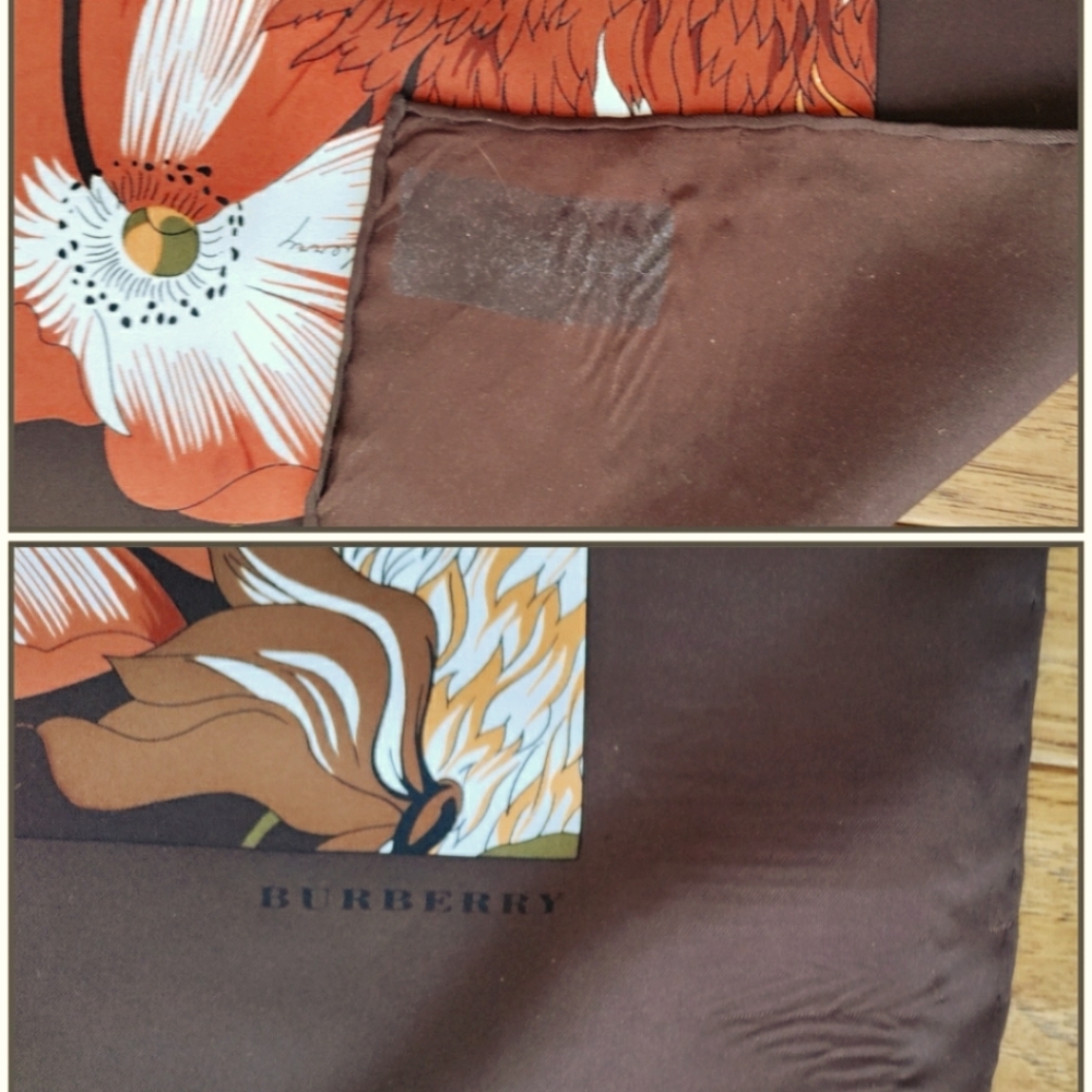 Vintage Burberry Silk Scarf 34 x 34 - Picture 4 of 7